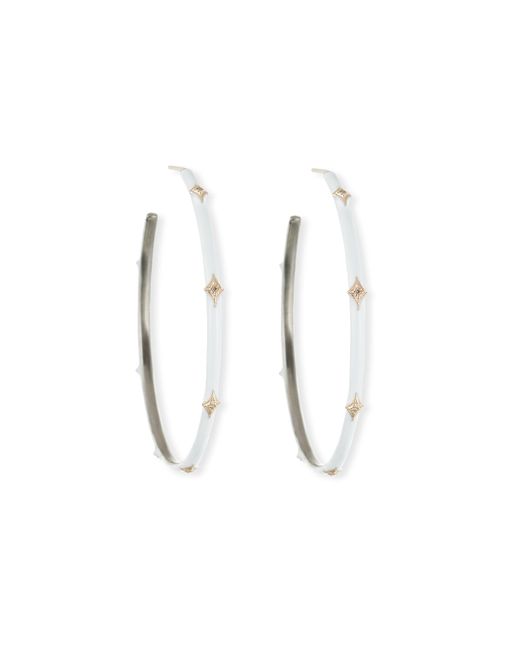 Armenta New World Enamel Earrings w 14k Gold Crivelli