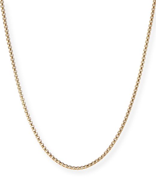 David Yurman 18k Gold Box Chain Necklace 26
