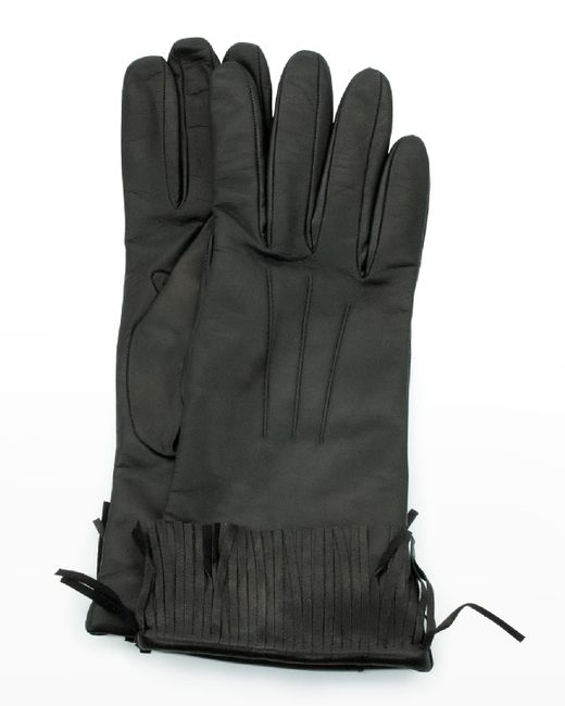 Portolano Cashmere-Lined Fringe Napa Gloves