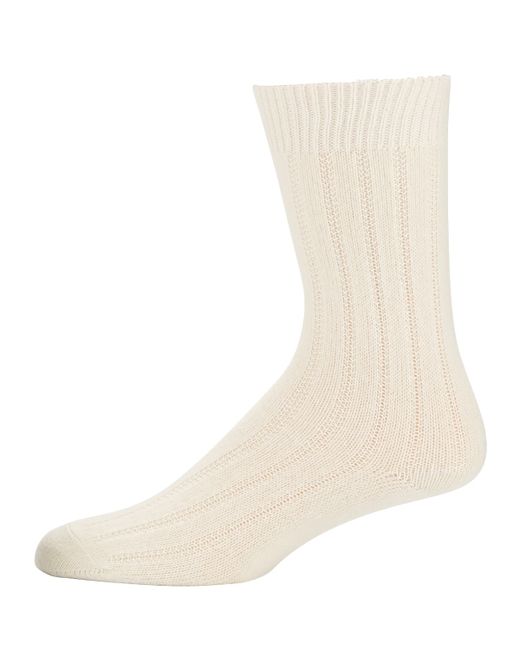 Neiman Marcus Cashmere Ribbed Socks