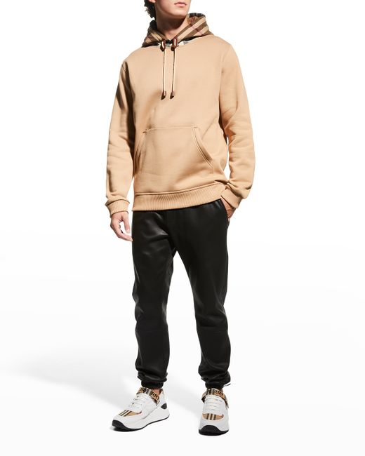 Burberry Check-Hood Pullover Sweatshirt