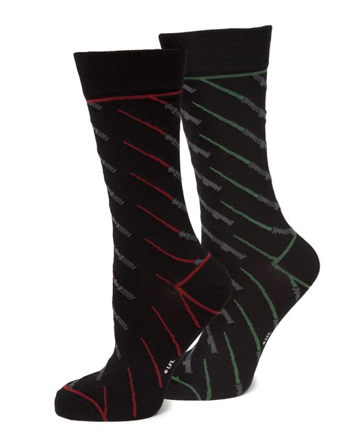 Cufflinks, Inc. Star Wars Red Green Lightsaber Socks