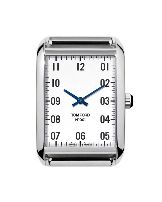 Tom Ford Timepieces Polished Stainless Steel Case White Dial Large