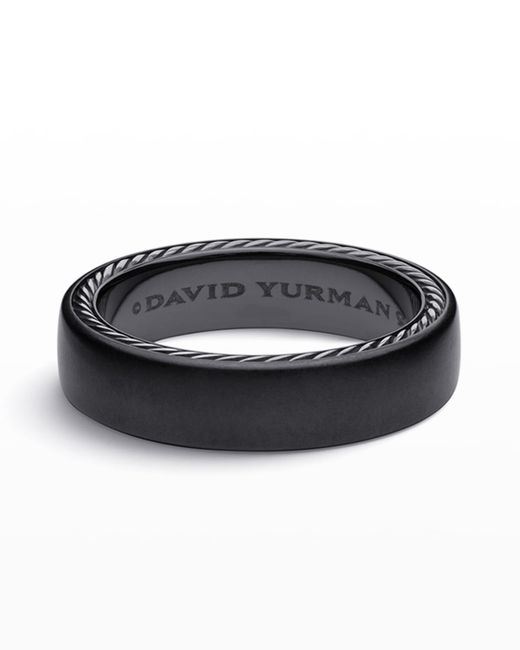 David Yurman Streamline 6mm Titanium Silver Band Ring