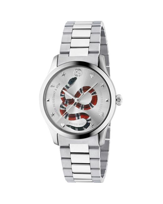 Gucci Snake Stainless Steel Bracelet Watch