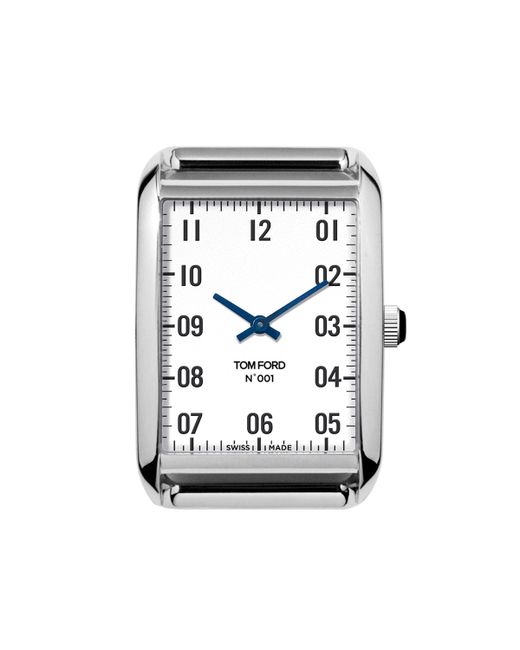 Tom Ford Timepieces Polished Stainless Steel Case White Dial Medium