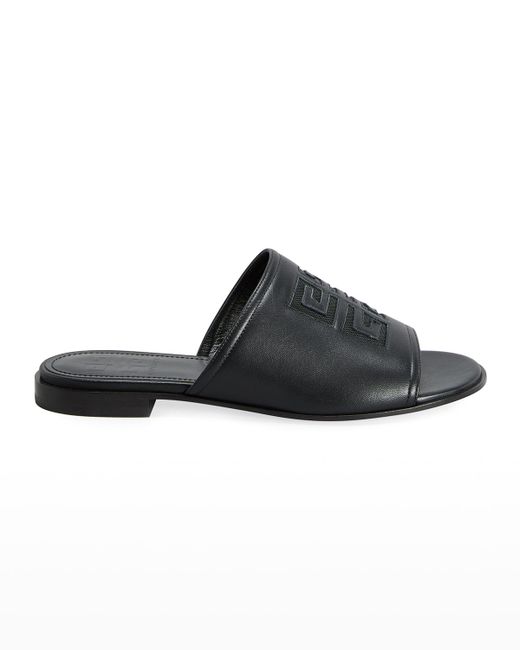 Givenchy 4G Logo Calf Leather Flat Mules