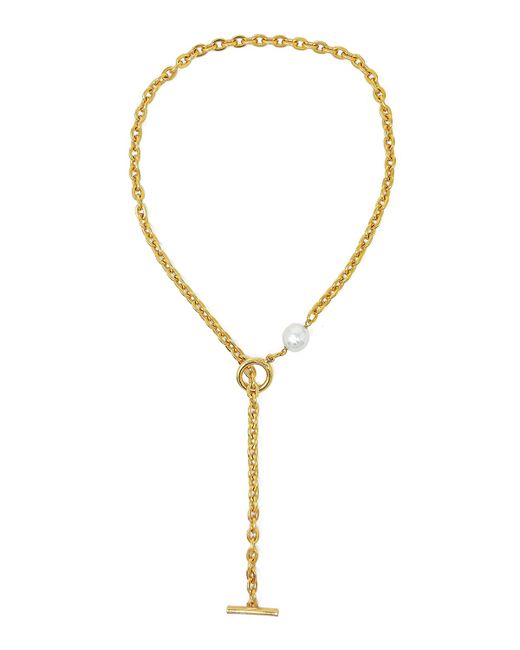 Ben-Amun Chain Necklace with Pearly Glass