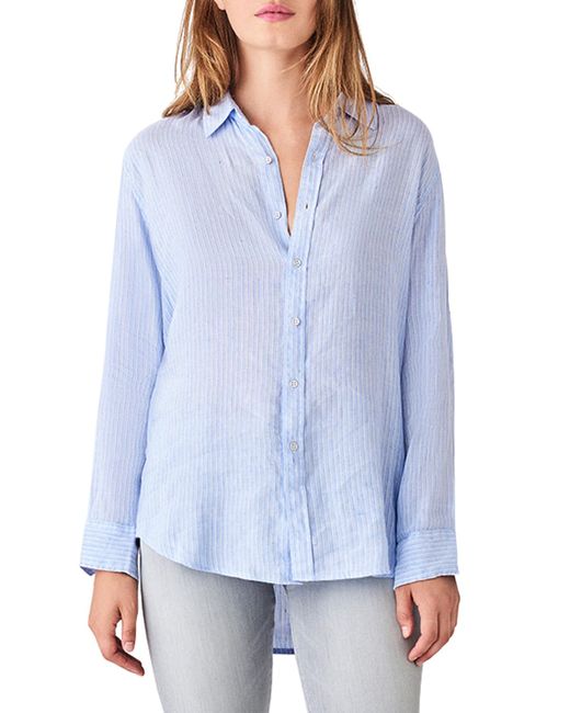 DL Premium Denim Nassau Manhattan Striped Button-Down Shirt