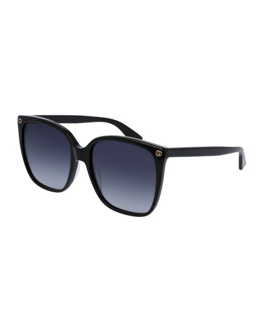 Gucci Square Acetate Sunglasses w Interlocking G Detail
