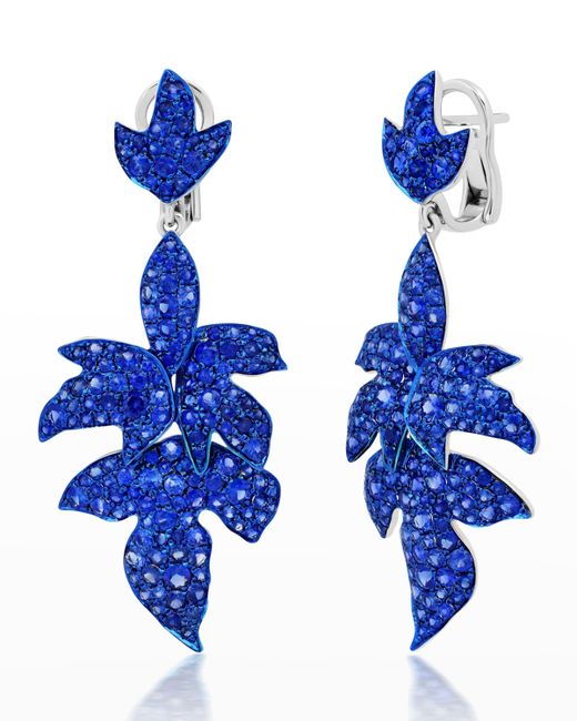 Graziela Gems Sapphire Pave Dangle Earrings