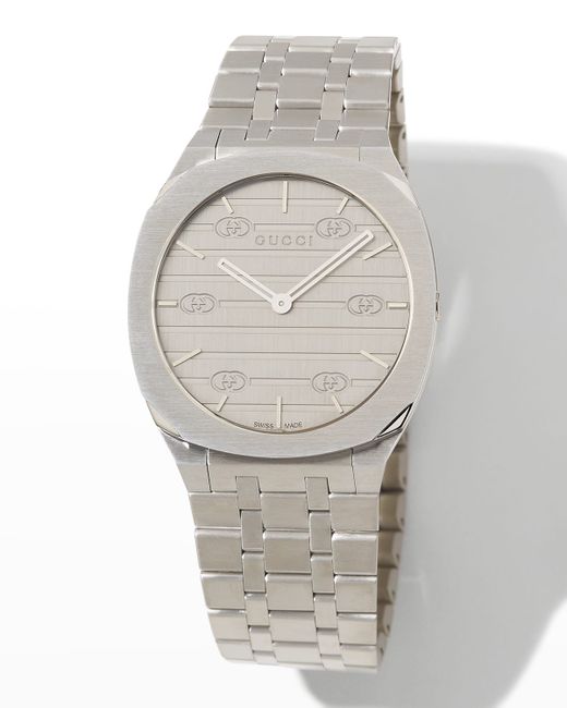 Gucci 34mm Stainless Steel Bracelet Watch