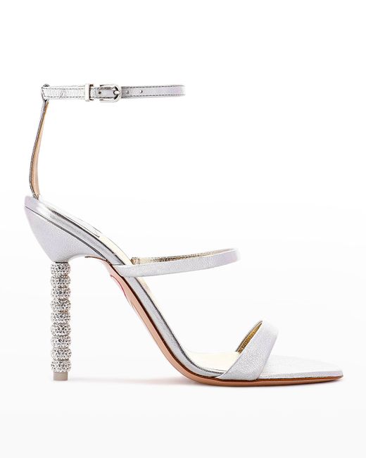 Sophia Webster Rosalind Metallic Crystal Heel Sandals