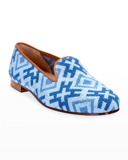 Stubbs and Wootton Harlow Needlepoint Smoking Loafers