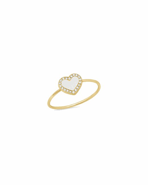 Jennifer Meyer 18k Gold Diamond Heart Ring