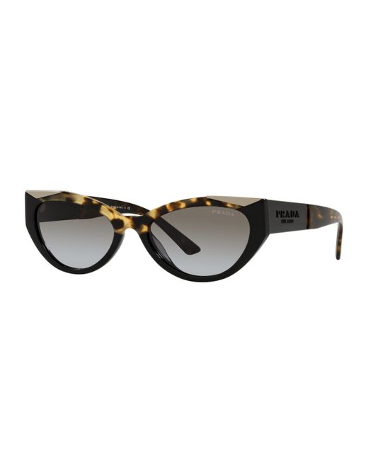Prada Transparent Acetate Cat-Eye Sunglasses