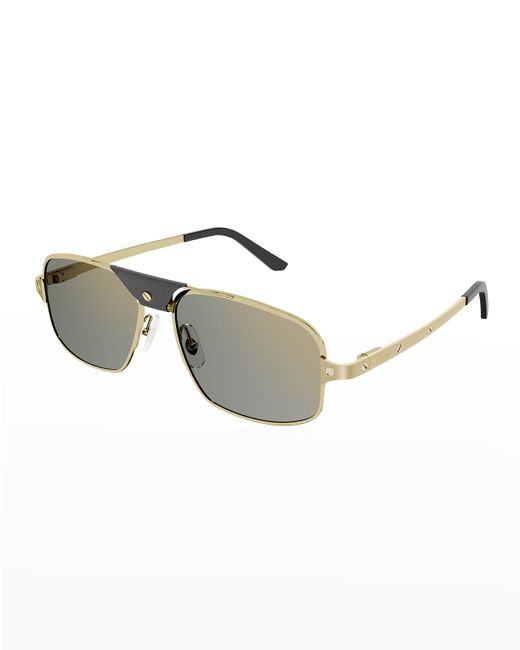 Cartier Metal Aviator Sunglasses
