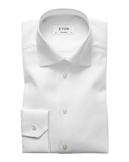 Eton Contemporary-Fit Cavalry Twill Dress Shirt