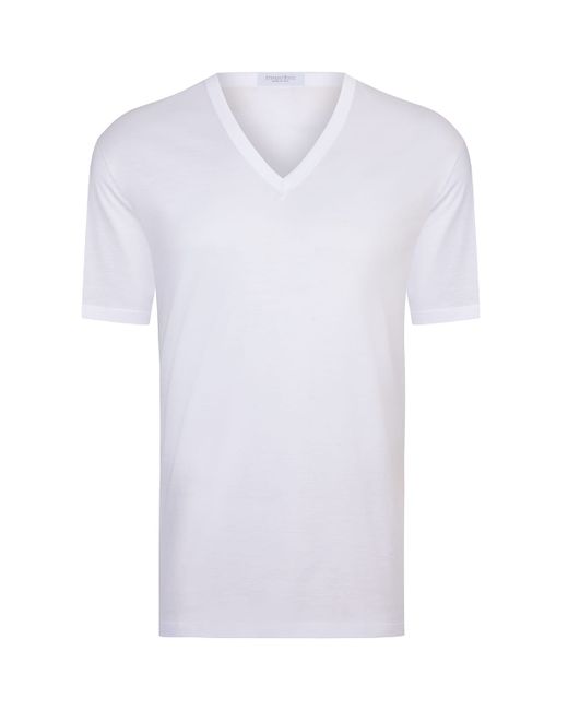 Stefano Ricci Solid Cotton V-Neck T-Shirt
