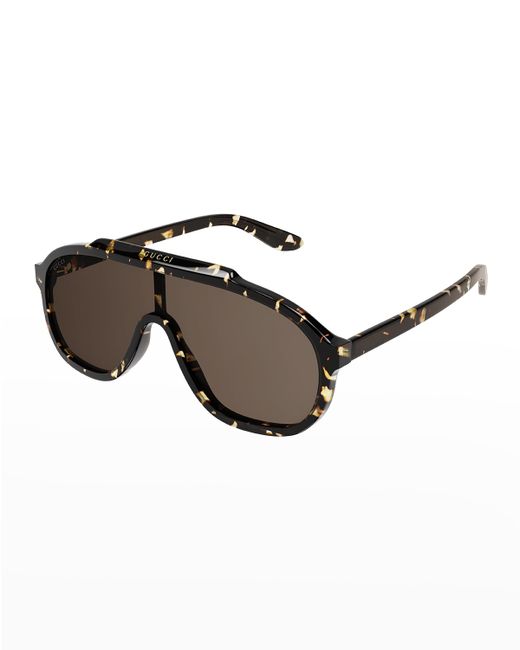 Gucci Iconic Web Metal Aviator Sunglasses