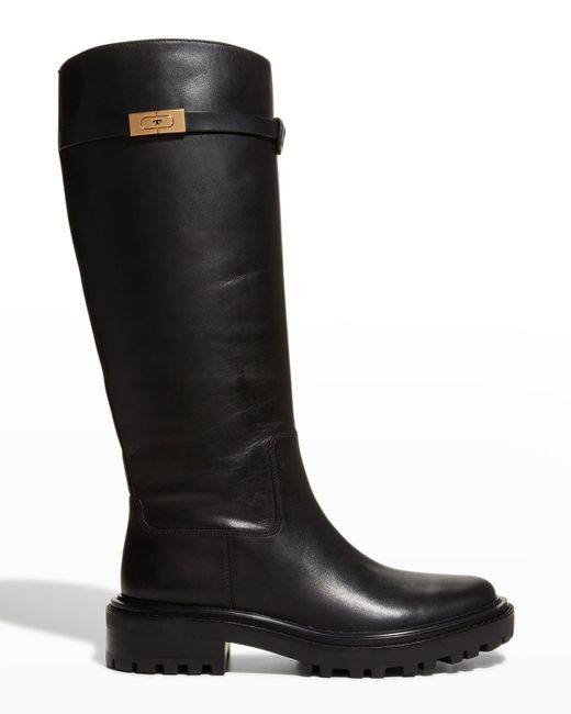 Tory Burch Leather Tall Riding Boots