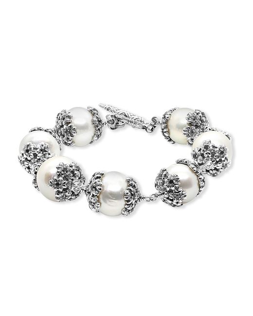 Stephen Dweck Baroque Pearl Bracelet with Diamonds