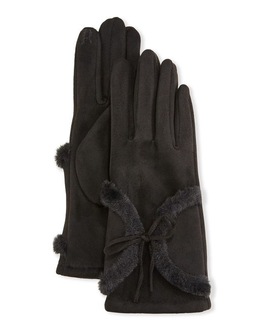 Pia Rossini Kora Faux Suede Gloves with Fur