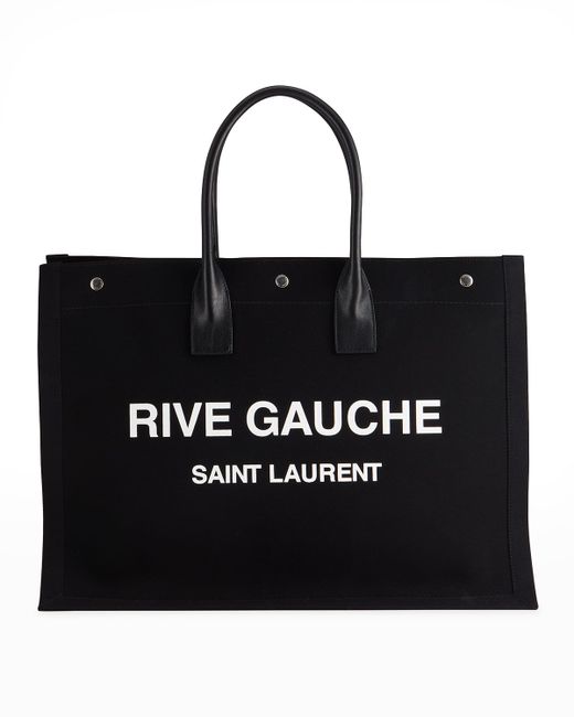 Saint Laurent Noe Rive Gauche Canvas Tote Bag