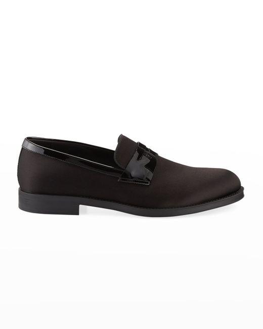 Giorgio Armani Satin/Patent Dress Loafers