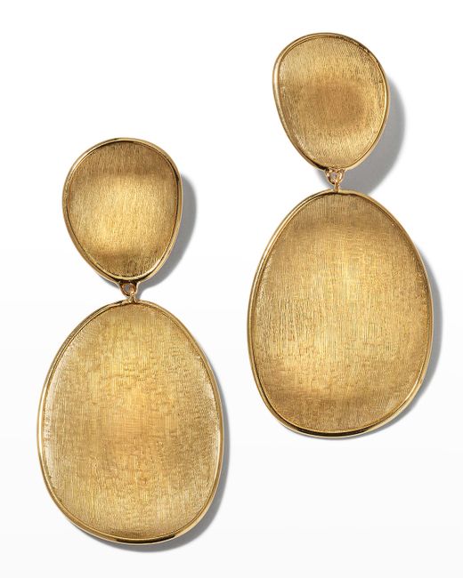 Marco Bicego Lunaria 18k Gold Double-Drop Earrings