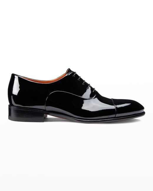 Santoni Isaac Patent Leather Lace-Up Shoes