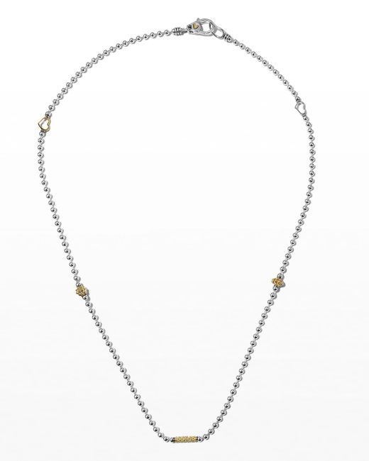 Lagos Caviar Icon 18k Gold-Station Necklace