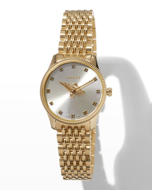 Gucci 29mm G-Timeless Bee Watch with Bracelet Strap