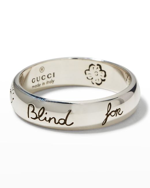 Gucci Blind for Love 5mm Sterling Band Ring
