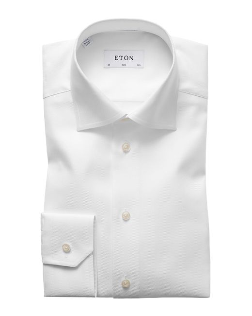 Eton Slim Fit Cavalry Twill Dress Shirt