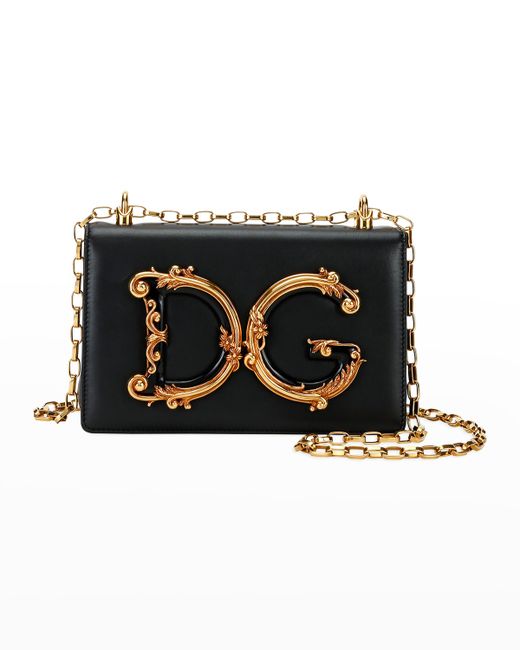 Dolce & Gabbana Baroque Small Leather Crossbody Bag