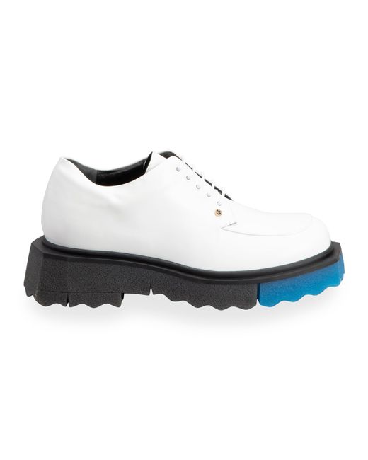 Off-White Leather Sponge-Sole Derby Shoes