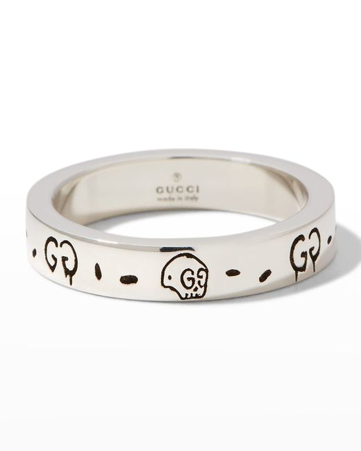 Gucci Ghost 4mm Sterling Ring