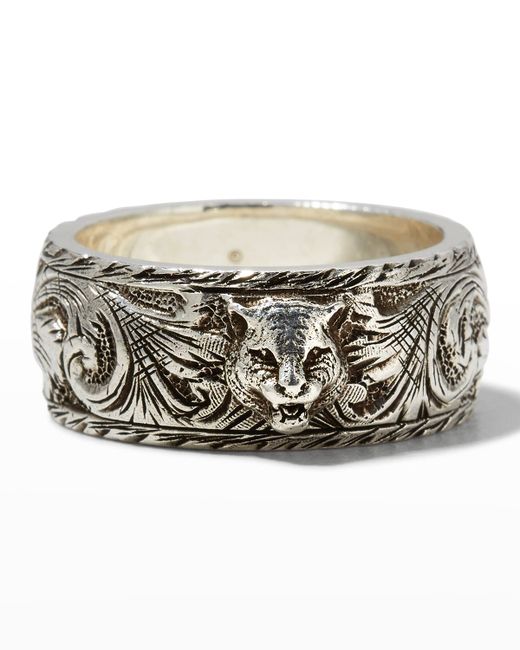 Gucci Gatto Aged Sterling Ring 11