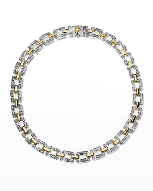 Lagos High Bar Two-Tone 22mm Collar Necklace