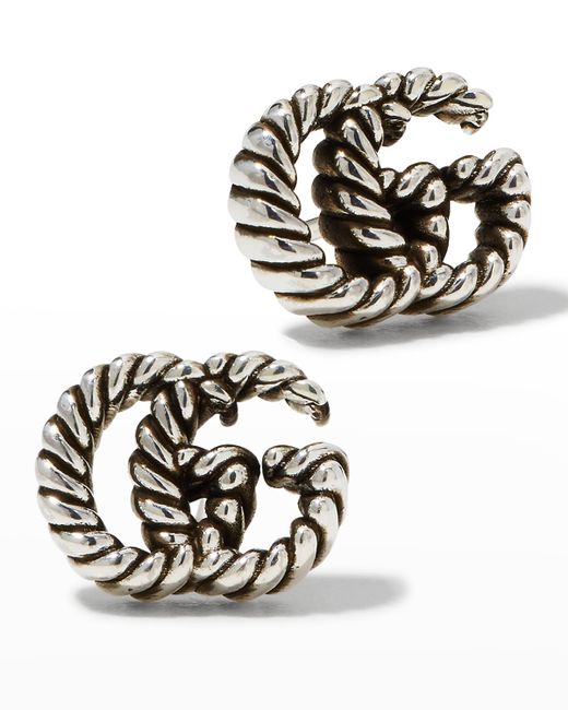 Gucci GG Marmont Stud Earrings in Aged