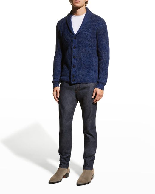 Neiman Marcus Cashmere Shaker Stitch Cardigan Sweater