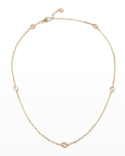 Gucci Interlocking G 18k Gold Chain Necklace