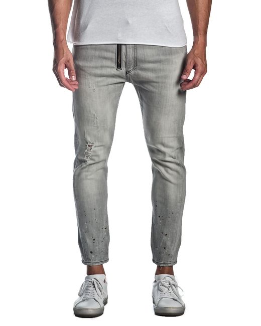Jared Lang Distressed Jeans w Zipper Detail