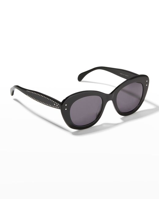 Alaïa Stud Acetate Cat-Eye Sunglasses