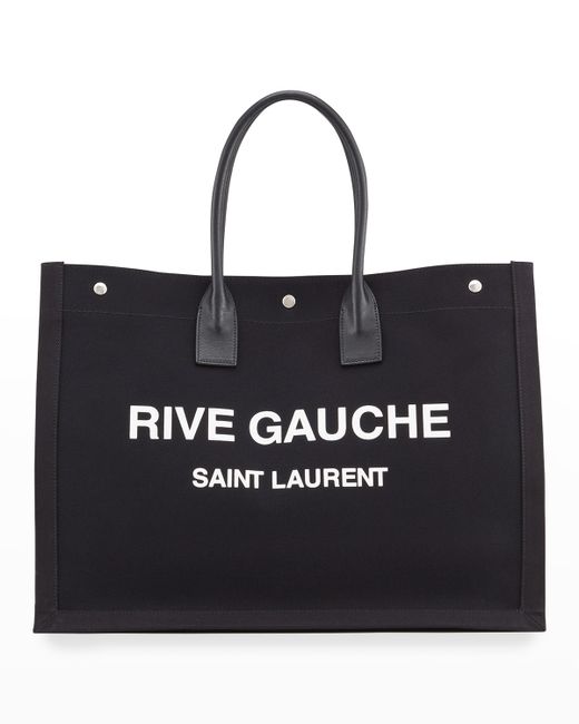 Saint Laurent Rive Gauche Cabas Canvas Tote Bag
