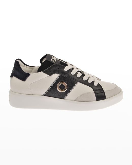 Costume National Mix-Leather Low-Top Sneakers