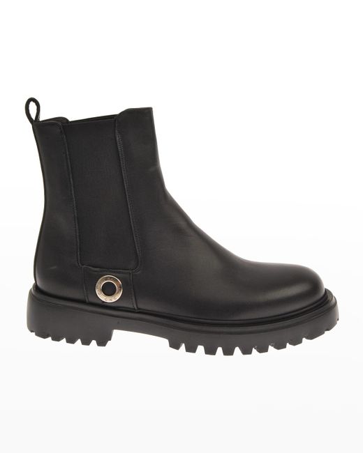 Costume National Lug-Sole Leather Chelsea Boots