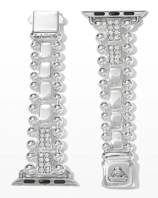 Lagos Smart Caviar Pave 38mm Apple Watch Bracelet