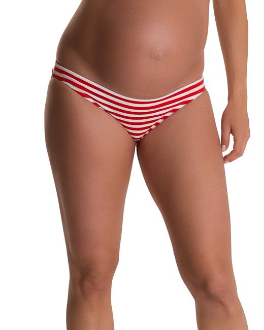 Pez D'Or Maternity Isabella Striped Bikini Swim Brief